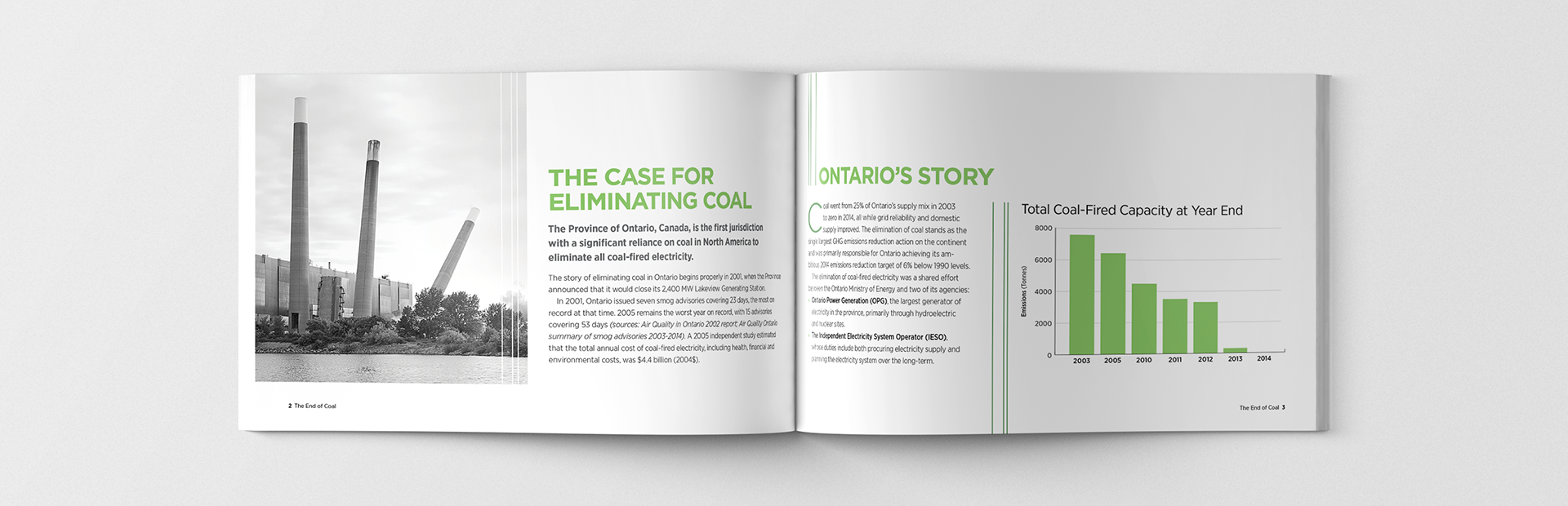 Studio 141 inc portfolio Ontario Ministry of Energy End of Coal publication