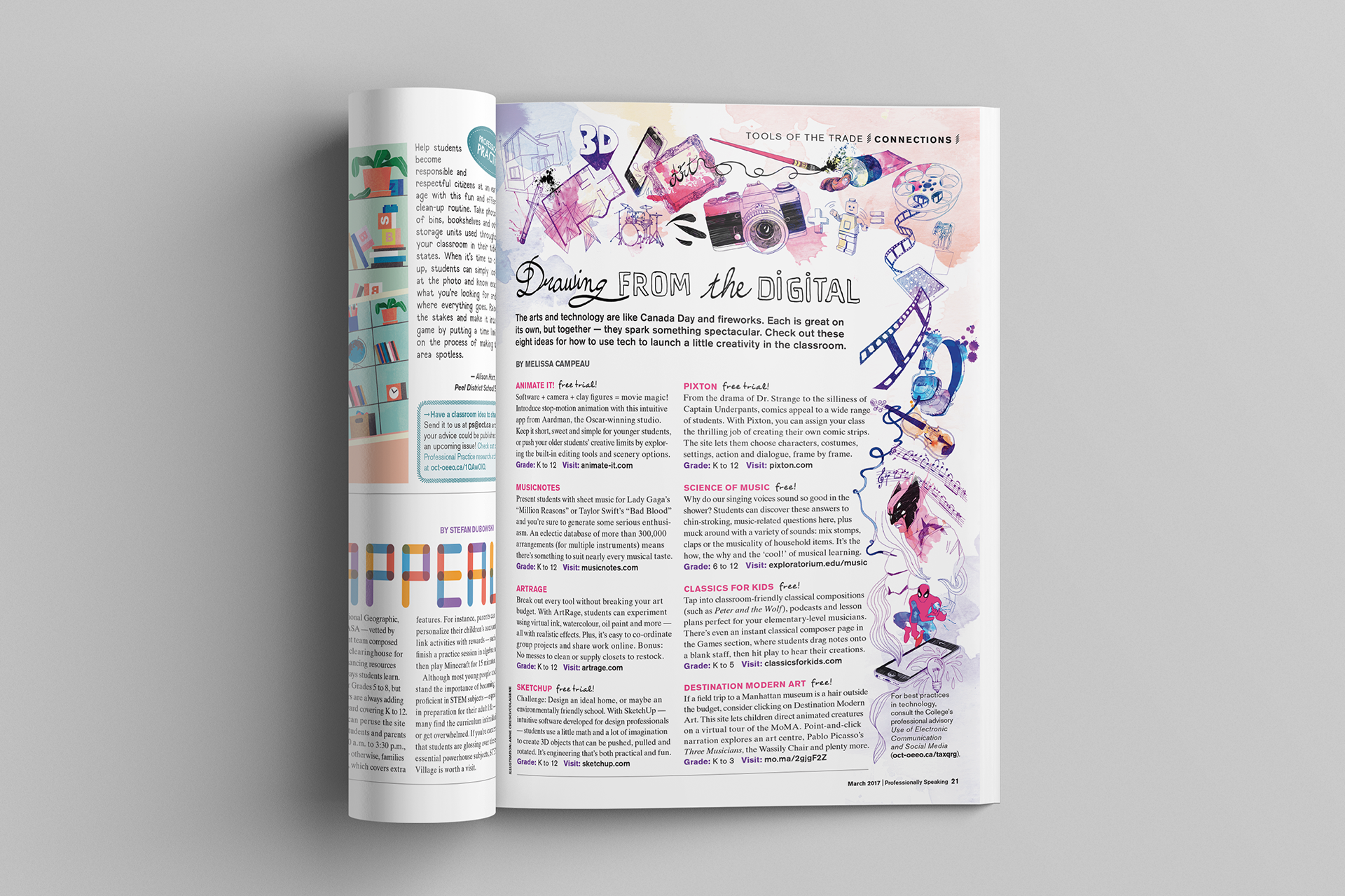 Studio 141 inc portfolio OCT Professionally Speaking magazine