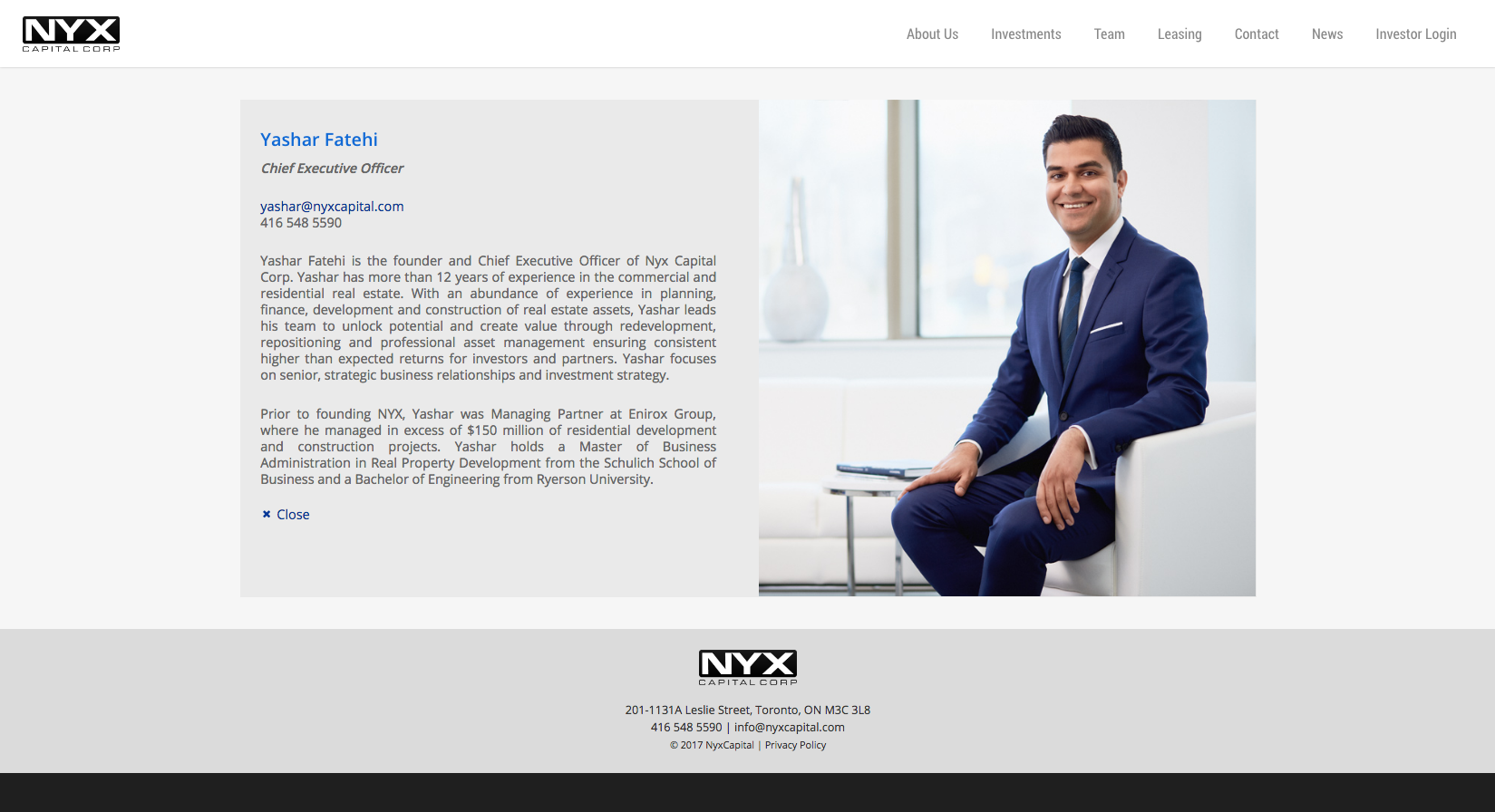 Studio141 inc portfolio NYX Capital website