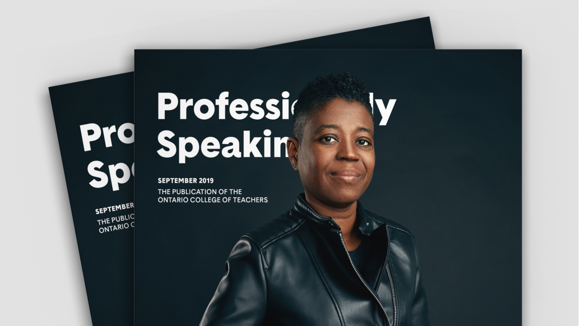 OCT Professionally Speaking magazine rebranded portrait covers